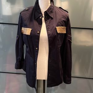 Son of John Navy Military Shirt Jacket sz small